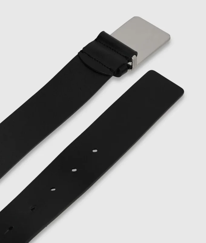 Leren riem met logo