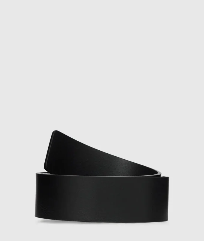 Leren riem met logo