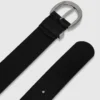 Leren riem met ronde gesp