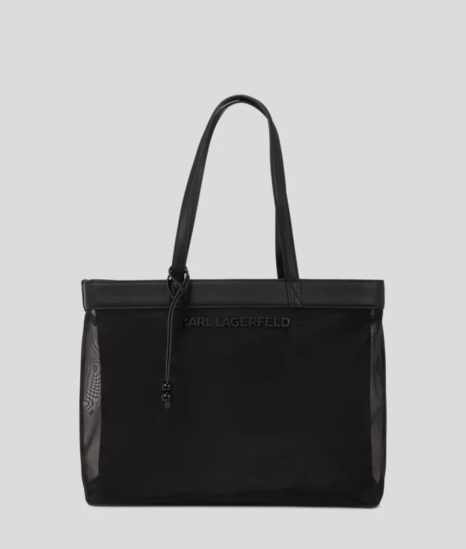 LOGO MESH BEACH TOTE BAG