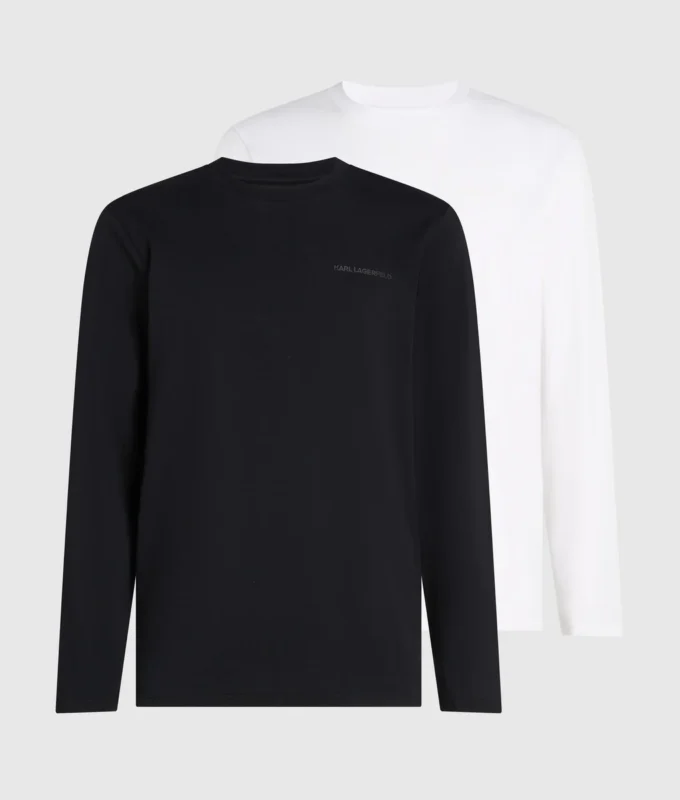 Lounge T-shirt met lange mouwen – 2-pack