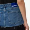 Maxirok met denim paneel