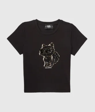 Meisjes T-shirt met pailletten Ikon Choupette