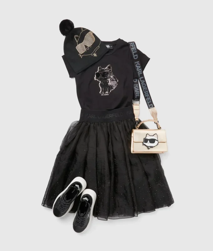 Meisjes T-shirt met pailletten Ikon Choupette