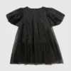 Meisjesjurk van mesh met strass