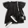 Meisjesjurk van mesh met strass