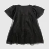 Meisjesjurk van mesh met strass