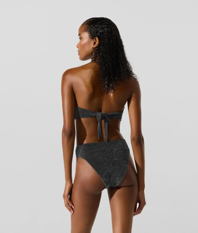 Metallic bandeau bikinitop