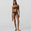 Metallic bandeau bikinitop