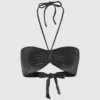 Metallic bandeau bikinitop