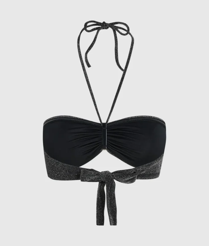 Metallic bandeau bikinitop