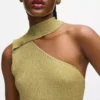 Metallic gebreide jurk