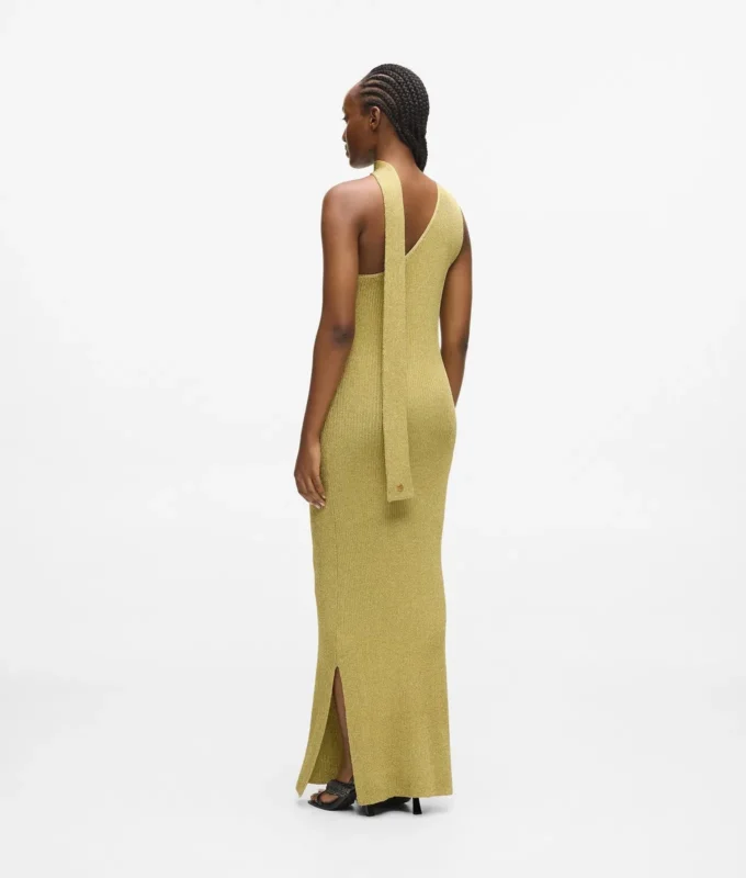 Metallic gebreide jurk