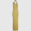 Metallic gebreide jurk