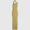 Metallic gebreide jurk