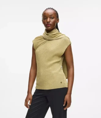 Metallic gebreide top