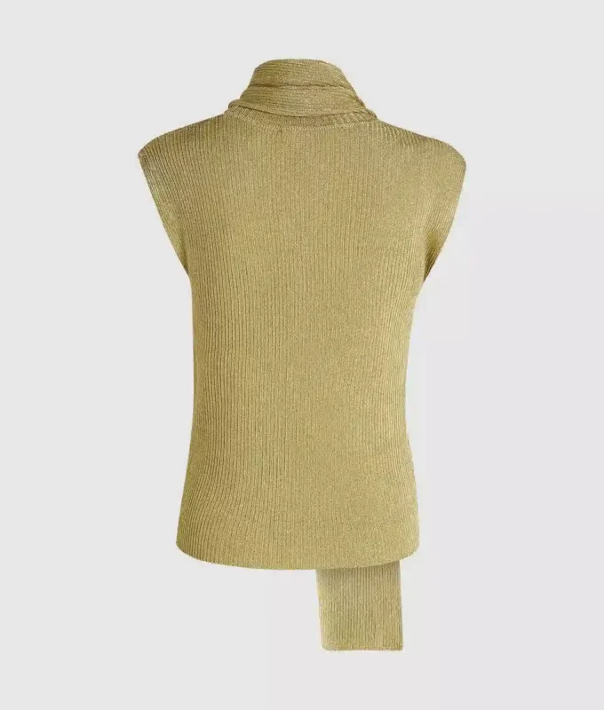 Metallic gebreide top
