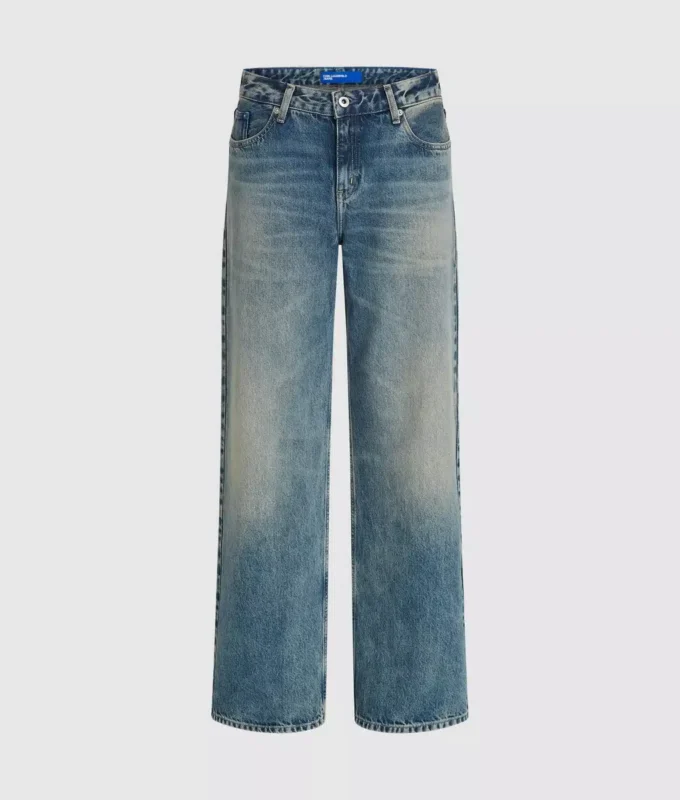 Mid-rise relaxte jeans