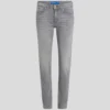 MID-RISE SLIM FIT JEANS MET SPLIT-HEM