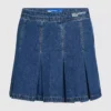 Minirok van denim met plooien