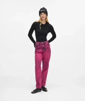 Mom jeans met spuitverf