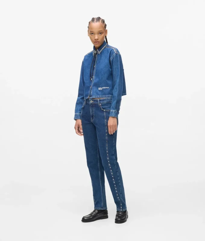 Mom jeans met studs