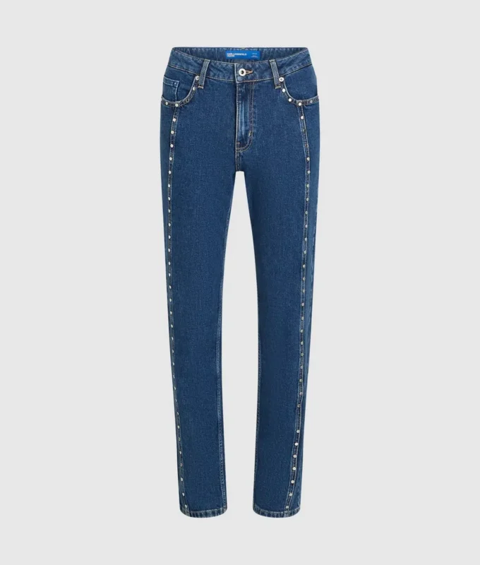 Mom jeans met studs