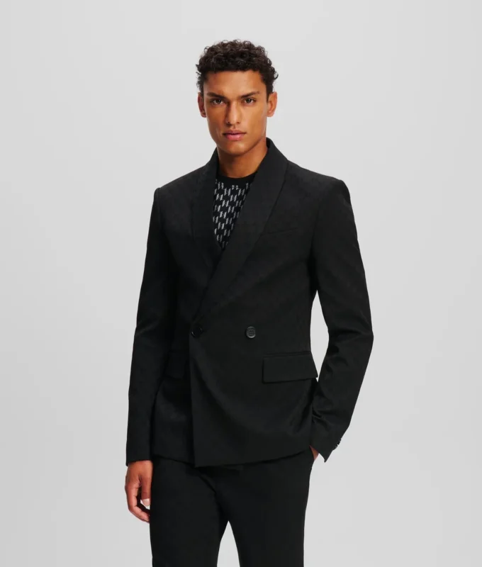 MONOGRAM BLAZER MET DUBBELE KRAAG