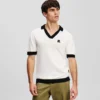 MONOGRAM GEBREID POLOSHIRT