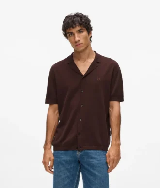 Monogram gebreid poloshirt