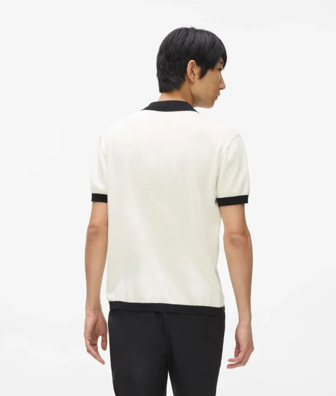 Monogram gebreid poloshirt