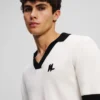 MONOGRAM GEBREID POLOSHIRT