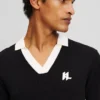 MONOGRAM GEBREID POLOSHIRT