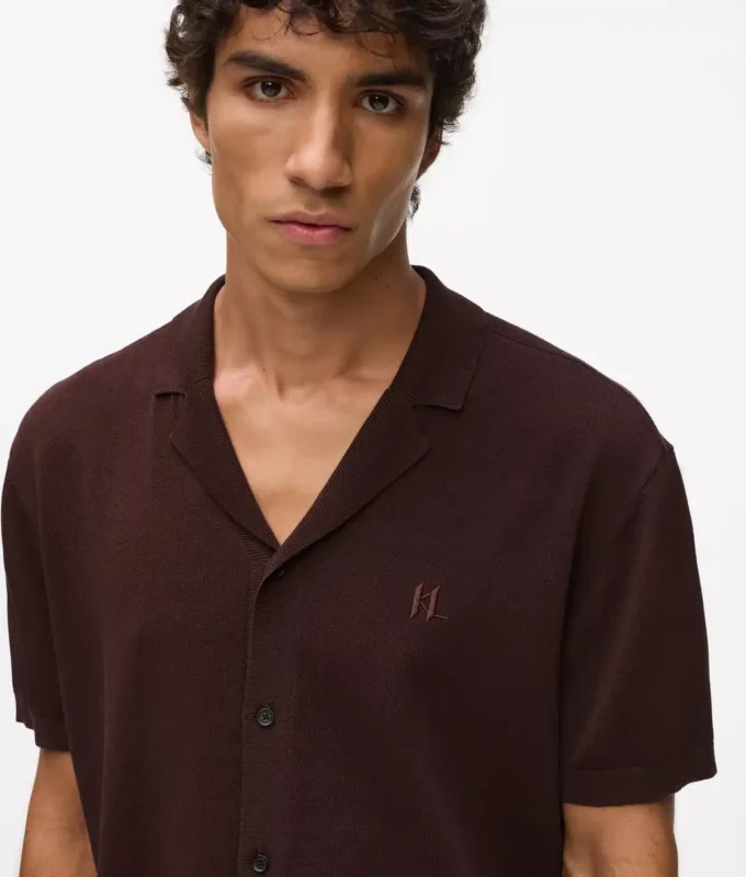Monogram gebreid poloshirt