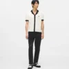 Monogram gebreid poloshirt