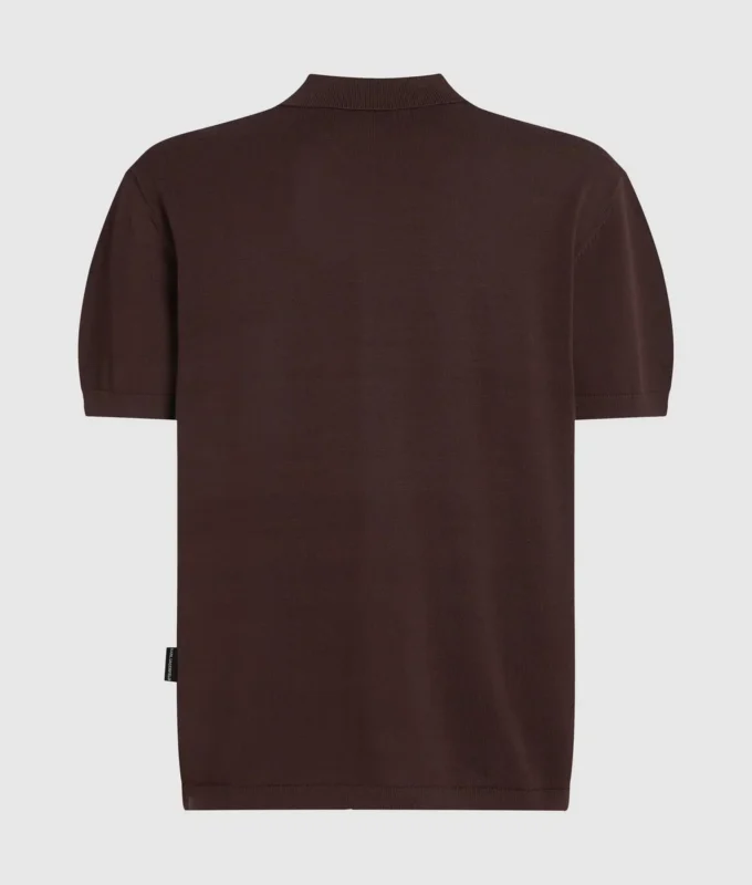 Monogram gebreid poloshirt