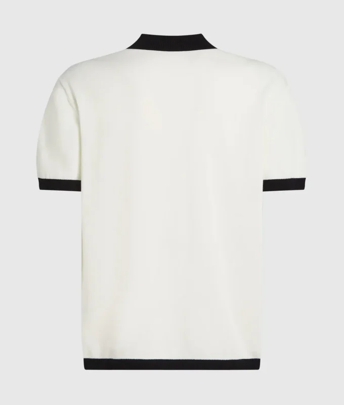 Monogram gebreid poloshirt