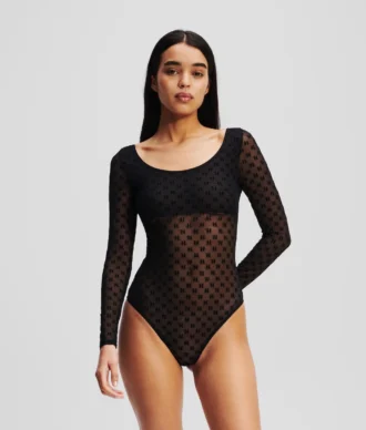 MONOGRAM LANGEMOUWEN MESH BODYSUIT