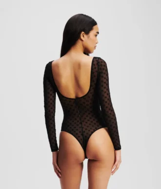 MONOGRAM LANGEMOUWEN MESH BODYSUIT