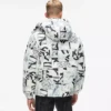 Monogram pufferjas met all-over print