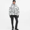 Monogram pufferjas met all-over print