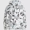 Monogram pufferjas met all-over print