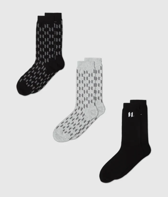 Monogram sokken – 3-pack