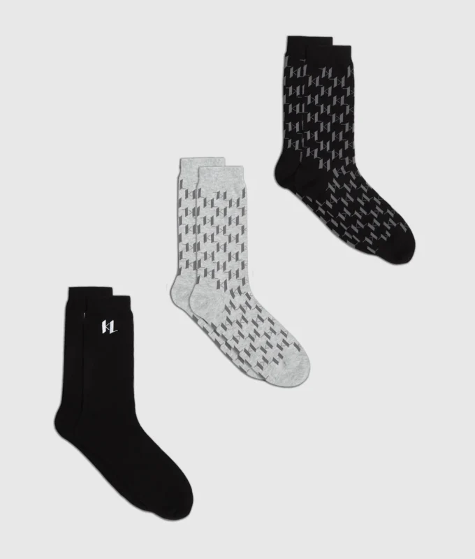 Monogram sokken – 3-pack