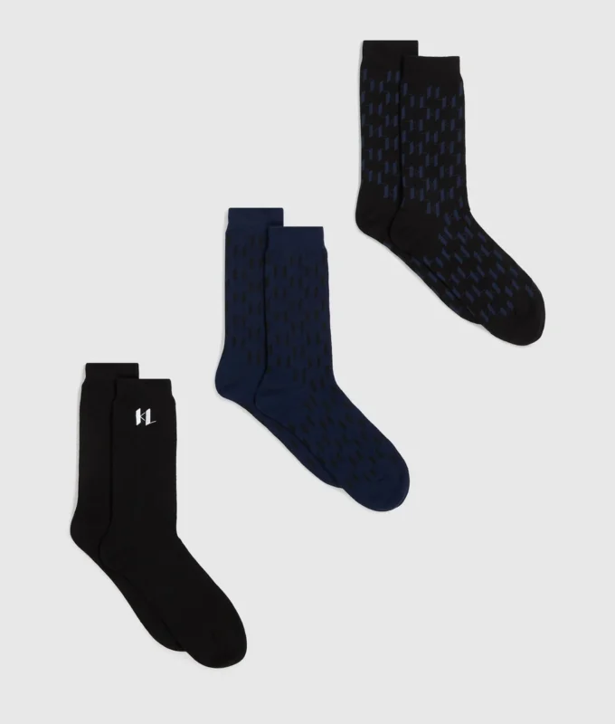Monogram sokken – 3-pack