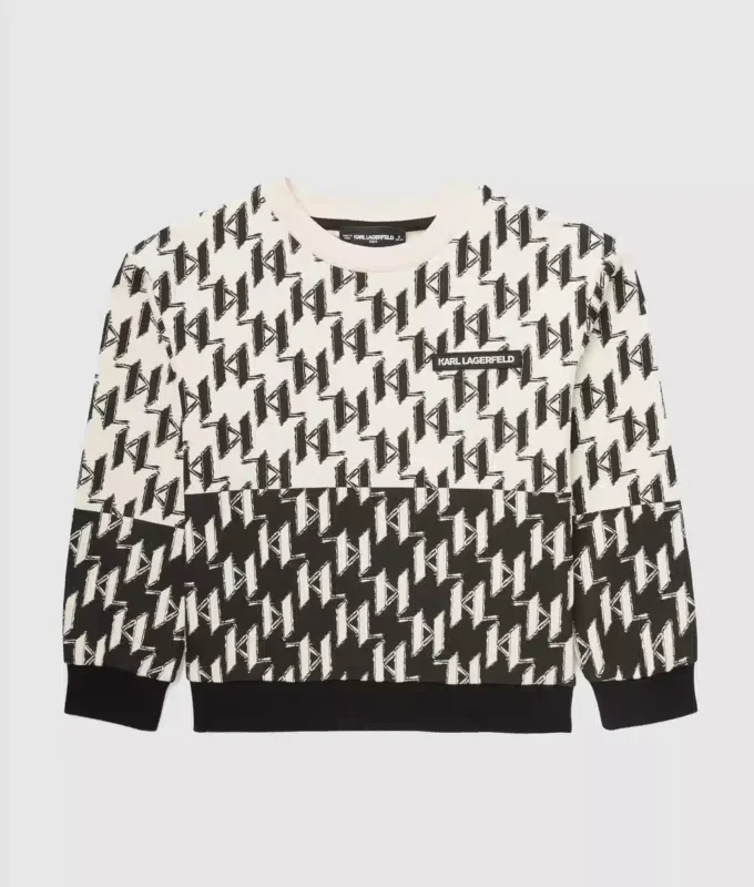 Monogram-sweatshirt voor jongens