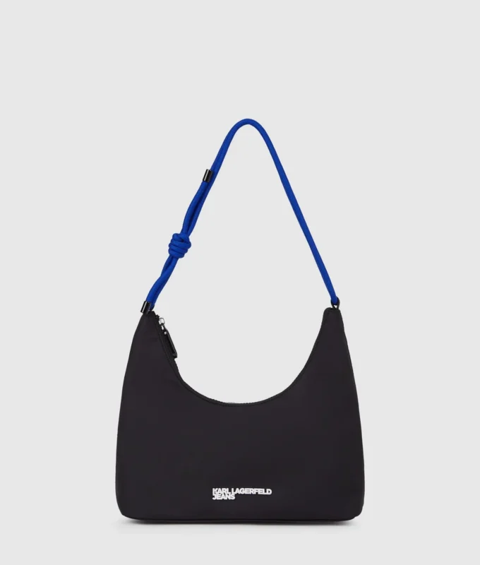 Nylon schoudertas met koord