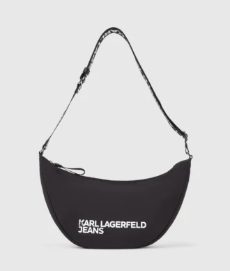 Nylon schoudertas met logo