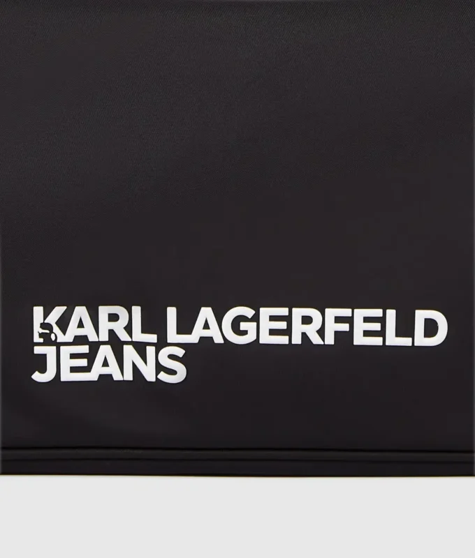 Nylon schoudertas met logo