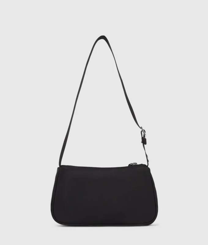 Nylon schoudertas met logo